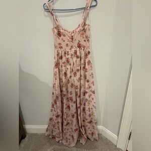 Floral Pink Maxi Dress